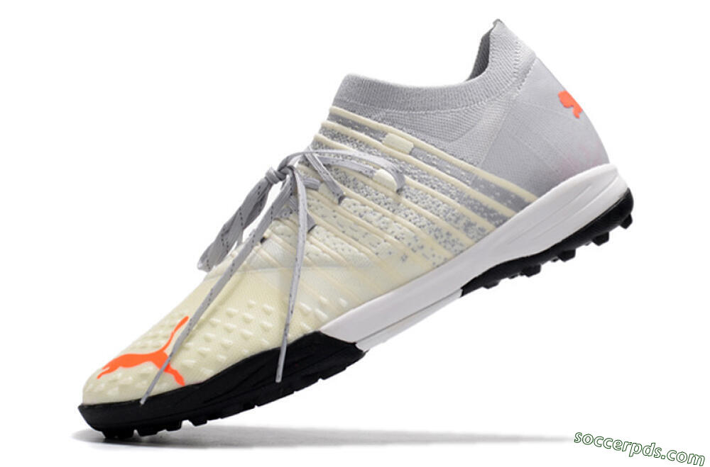 Puma Future Z 1.3 Teazer TF Low-Tops Football Shoes - Beige/Grey/Orange 5