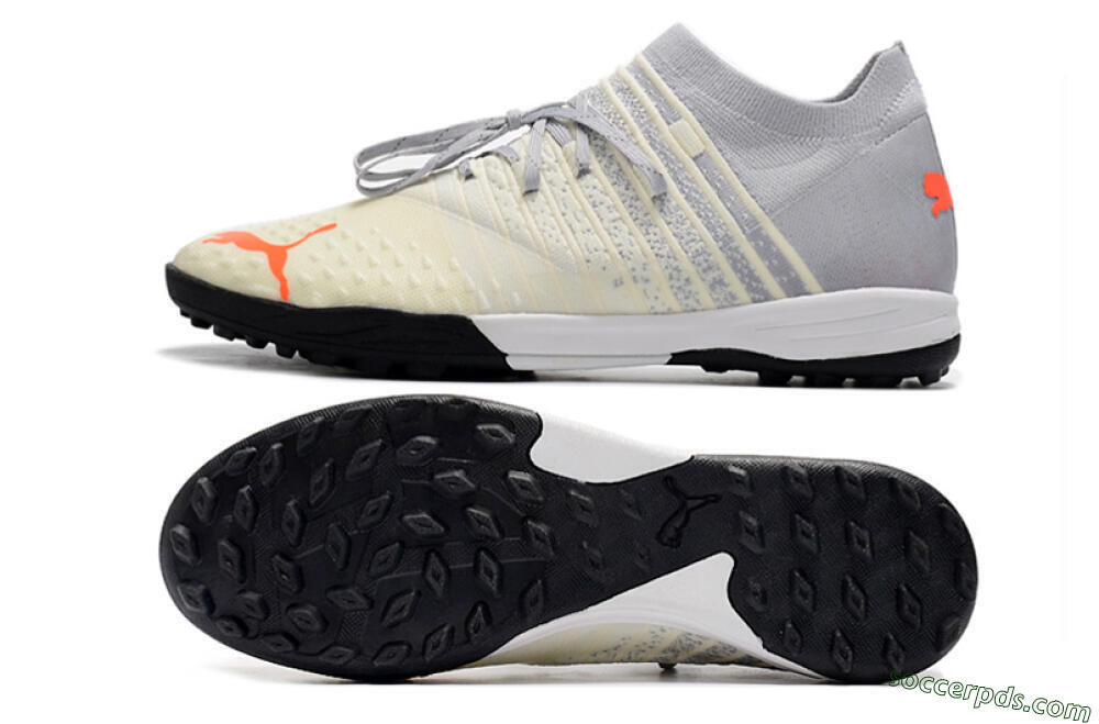 Puma Future Z 1.3 Teazer TF Low-Tops Football Shoes - Beige/Grey/Orange 0