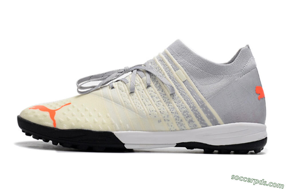 Puma Future Z 1.3 Teazer TF Low-Tops Football Shoes - Beige/Grey/Orange 2