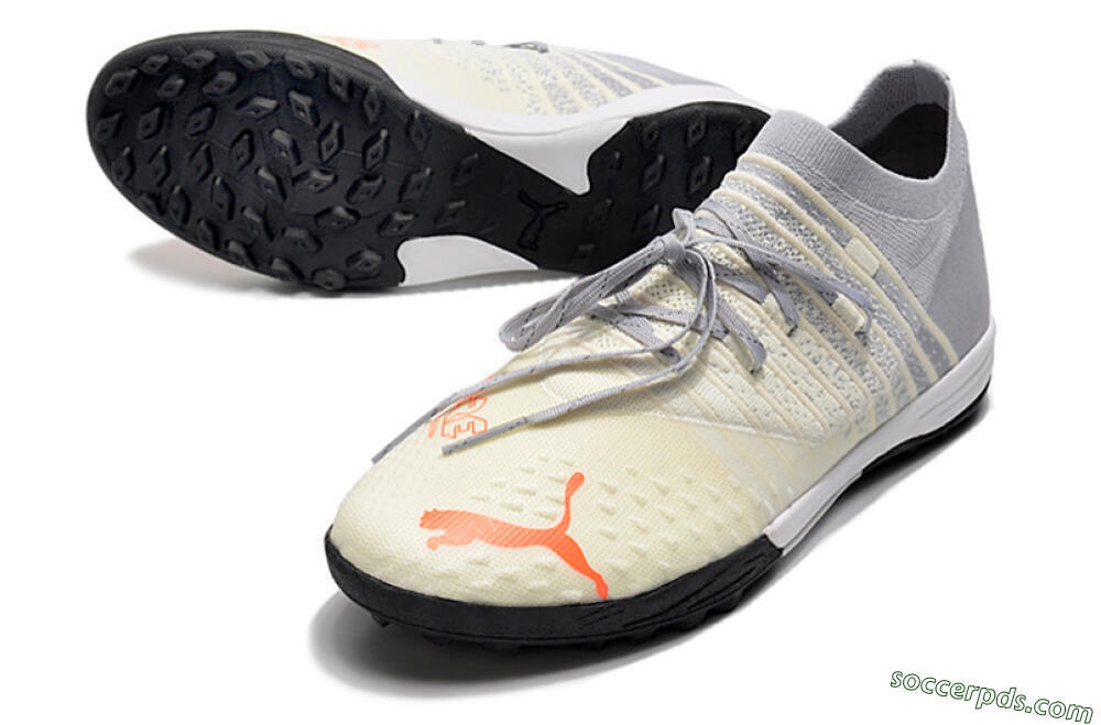 Puma Future Z 1.3 Teazer TF Low-Tops Football Shoes - Beige/Grey/Orange 3
