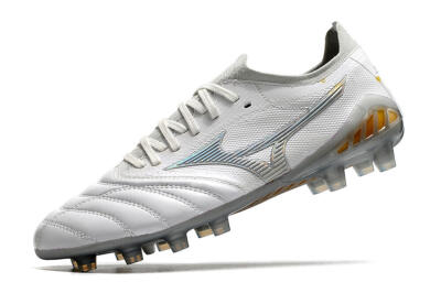 Mizuno Morelia Neo 3 FG Low-Tops Football Boots - White/Silver/Yellow