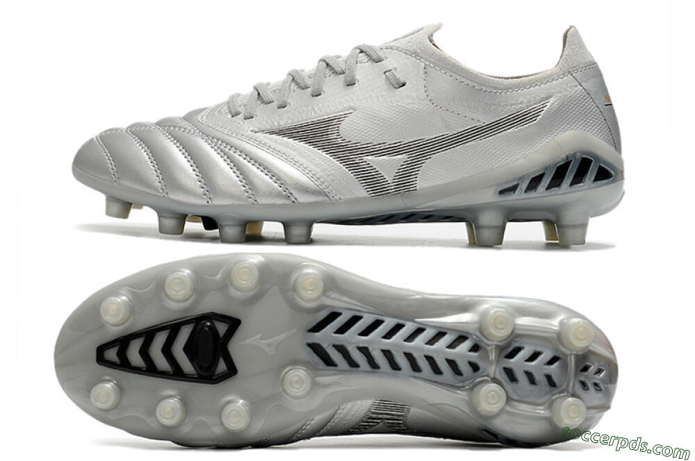 Mizuno Morelia Neo 3 FG Low-Tops Football Boots - Silver/Black 0