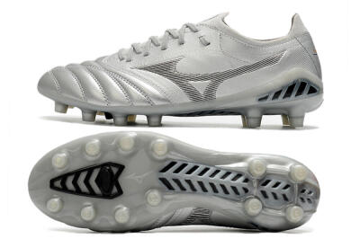 Mizuno Morelia Neo 3 FG Low-Tops Football Boots - Silver/Black