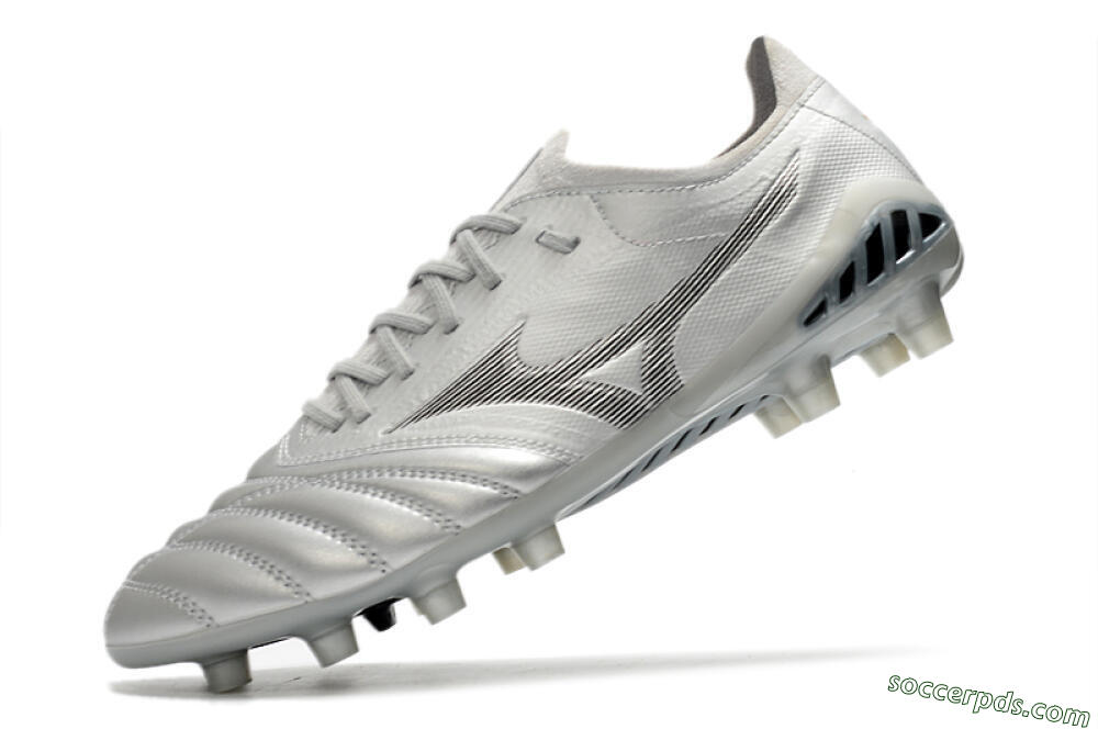 Mizuno Morelia Neo 3 FG Low-Tops Football Boots - Silver/Black 5