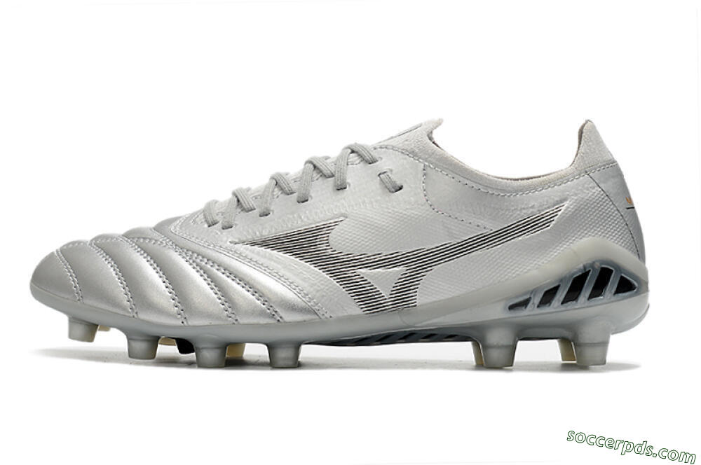 Mizuno Morelia Neo 3 FG Low-Tops Football Boots - Silver/Black 2
