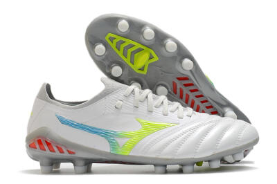 Mizuno Morelia Neo 3 FG Low-Tops Football Boots - White/Rainbow/Silver