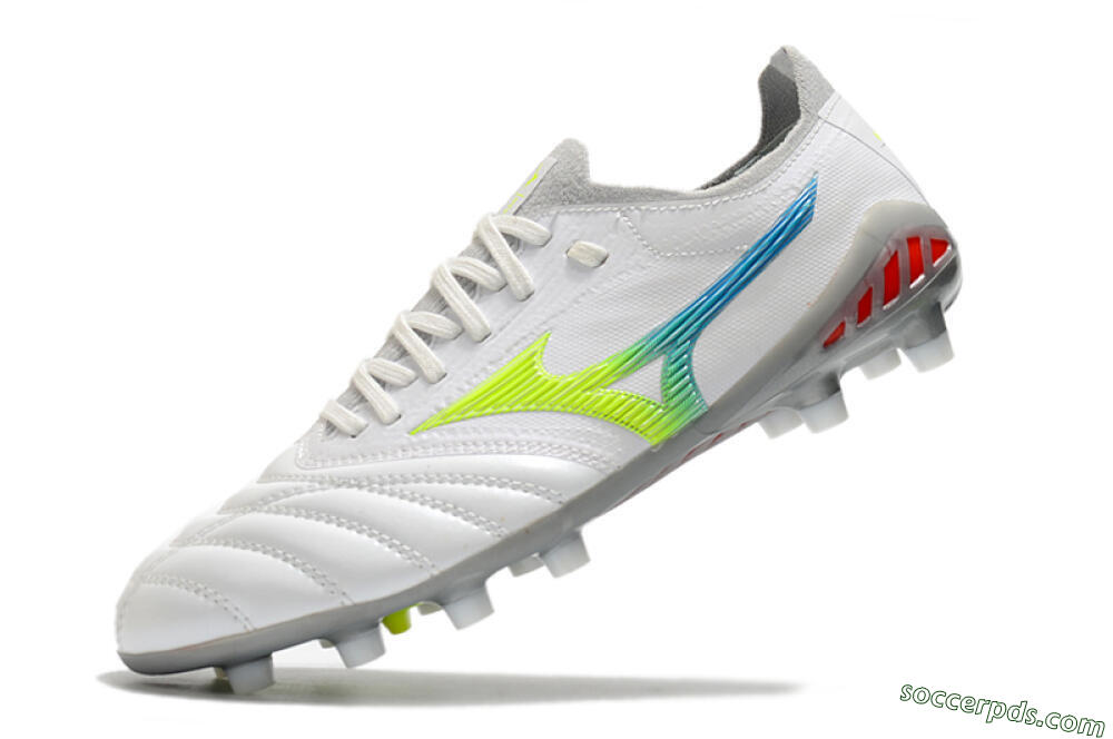 Mizuno Morelia Neo 3 FG Low-Tops Football Boots - White/Rainbow/Silver 5