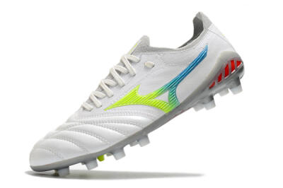 Mizuno Morelia Neo 3 FG Low-Tops Football Boots - White/Rainbow/Silver