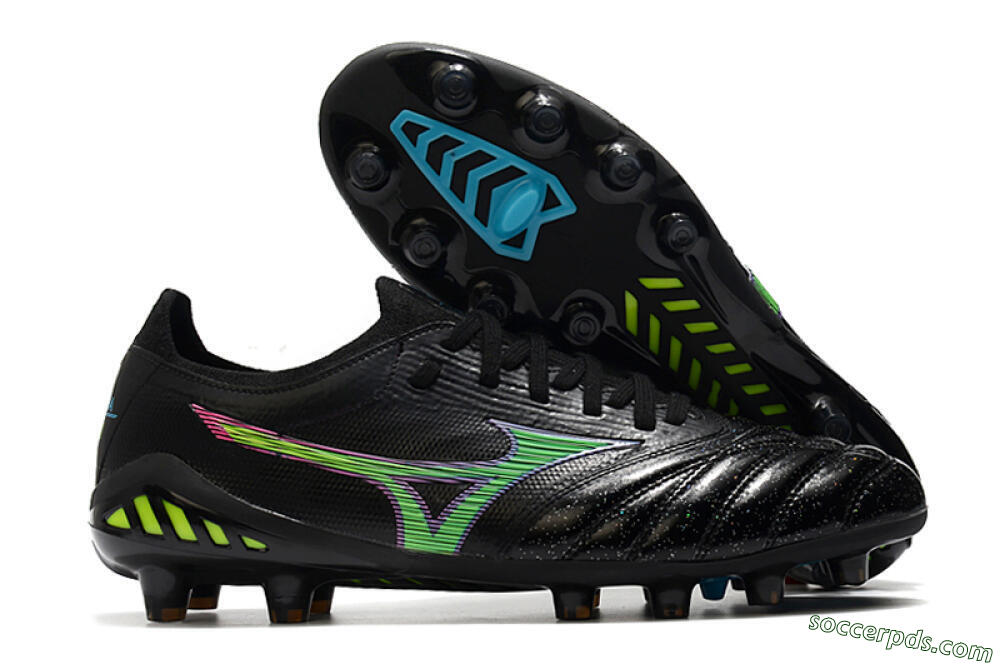 Mizuno Morelia Neo 3 FG Low-Tops Football Boots - Black/Rainbow 1