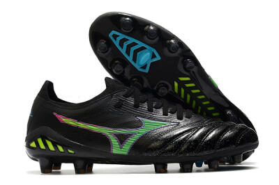 Mizuno Morelia Neo 3 FG Low-Tops Football Boots - Black/Rainbow