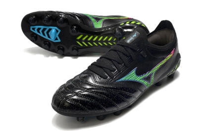 Mizuno Morelia Neo 3 FG Low-Tops Football Boots - Black/Rainbow