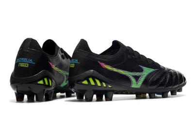 Mizuno Morelia Neo 3 FG Low-Tops Football Boots - Black/Rainbow