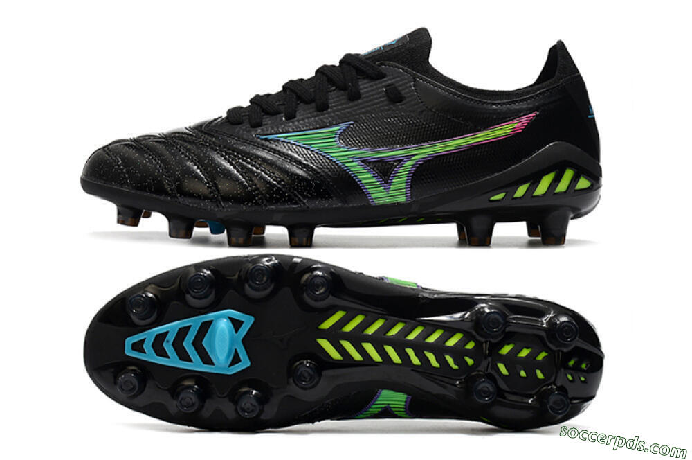 Mizuno Morelia Neo 3 FG Low-Tops Football Boots - Black/Rainbow 0