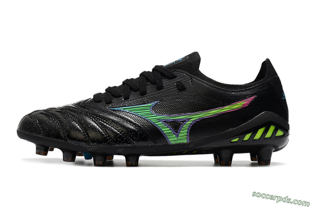 Mizuno Morelia Neo 3 FG Low-Tops Football Boots - Black/Rainbow 2
