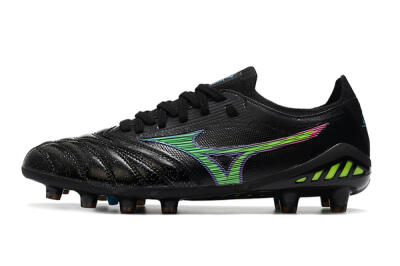 Mizuno Morelia Neo 3 FG Low-Tops Football Boots - Black/Rainbow