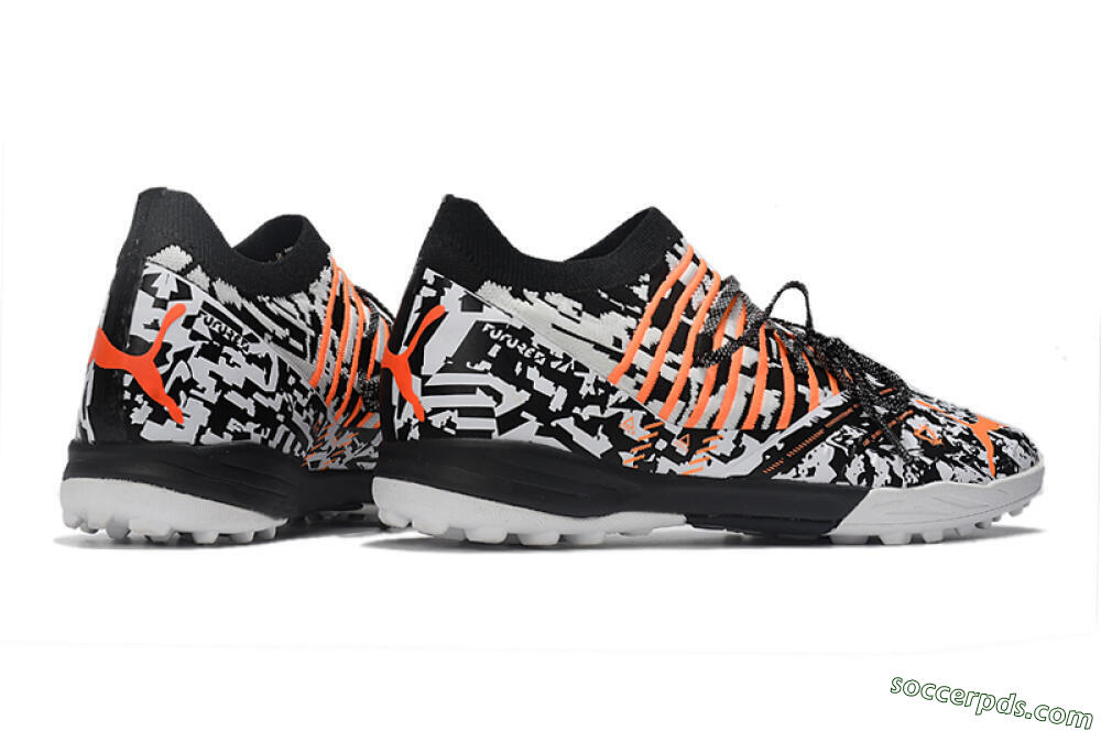 Puma Future Z 1.3 Teazer TF Low-Tops Football Shoes - White/Black/Orange 6