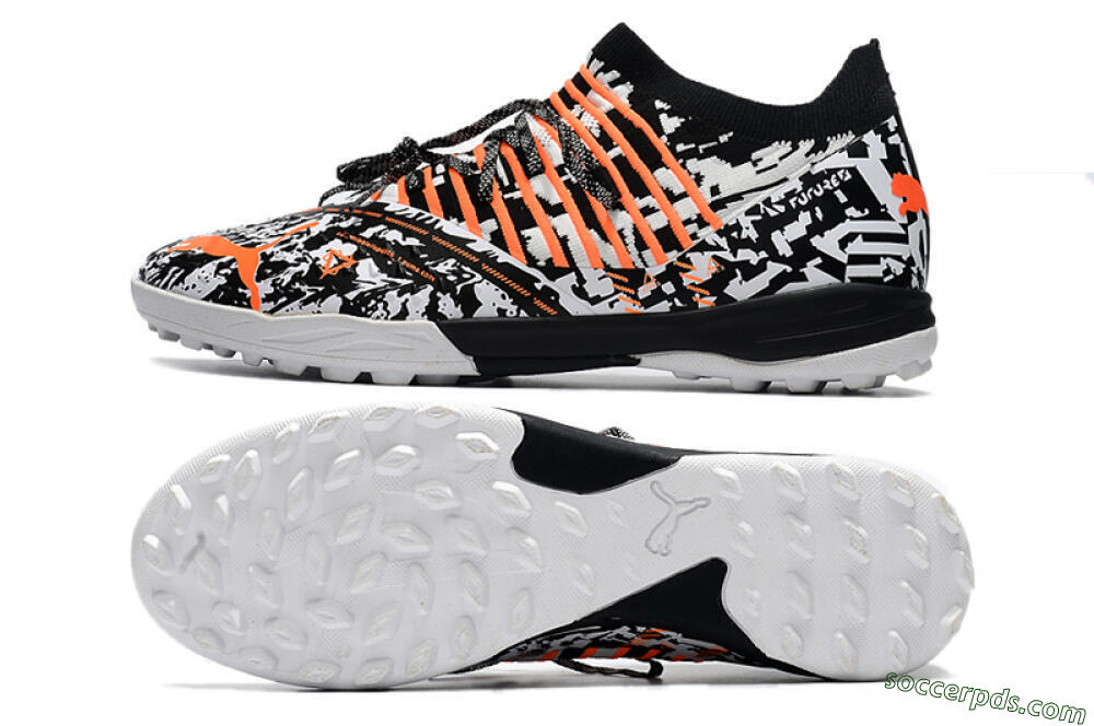 Puma Future Z 1.3 Teazer TF Low-Tops Football Shoes - White/Black/Orange 0