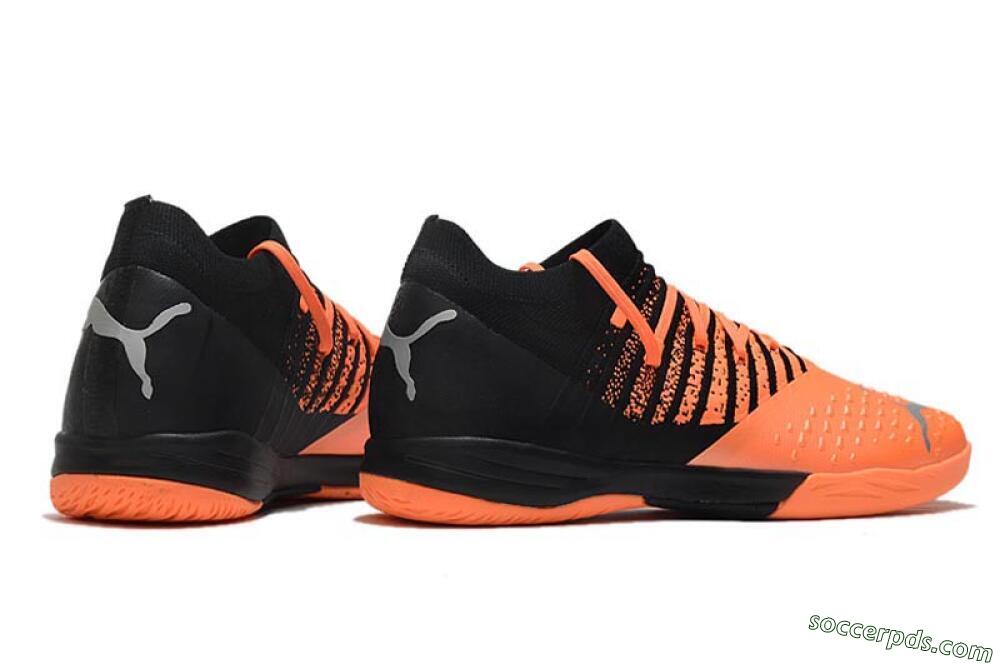 Puma Future Z 1.3 Teazer IC Low-Tops Football Shoes - Orange/Black/Silver 6