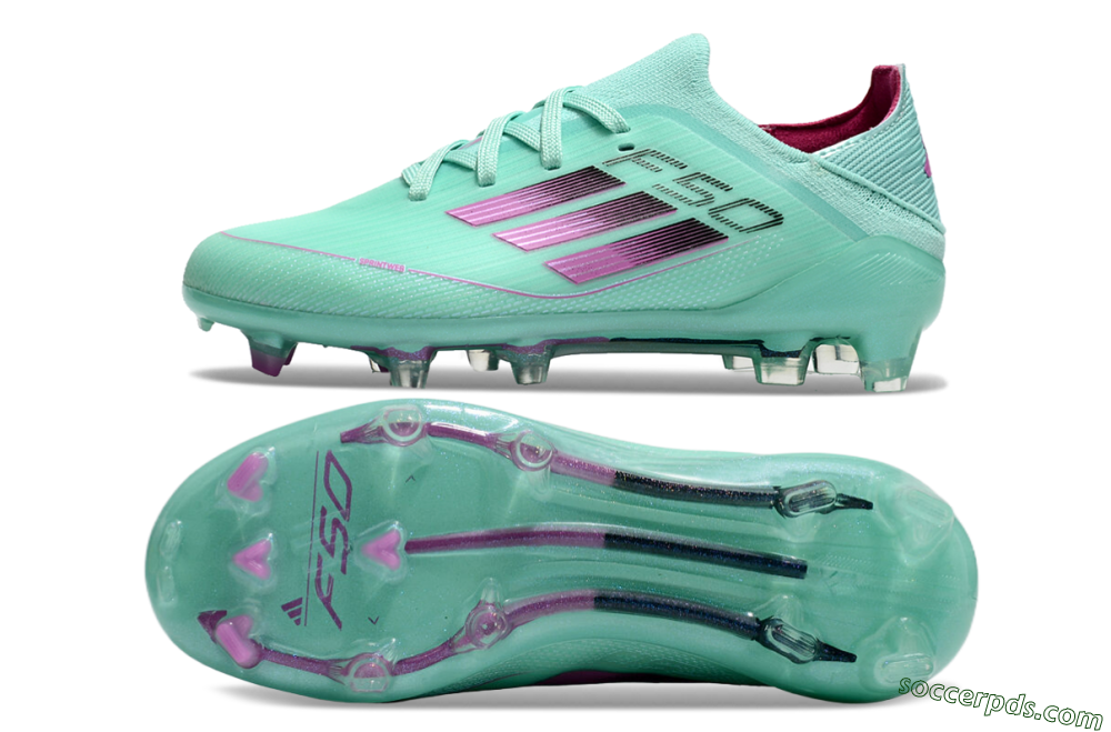 Adidas F50 Elite FG Low-Tops Football Boots - Jade/Purple/Black 0