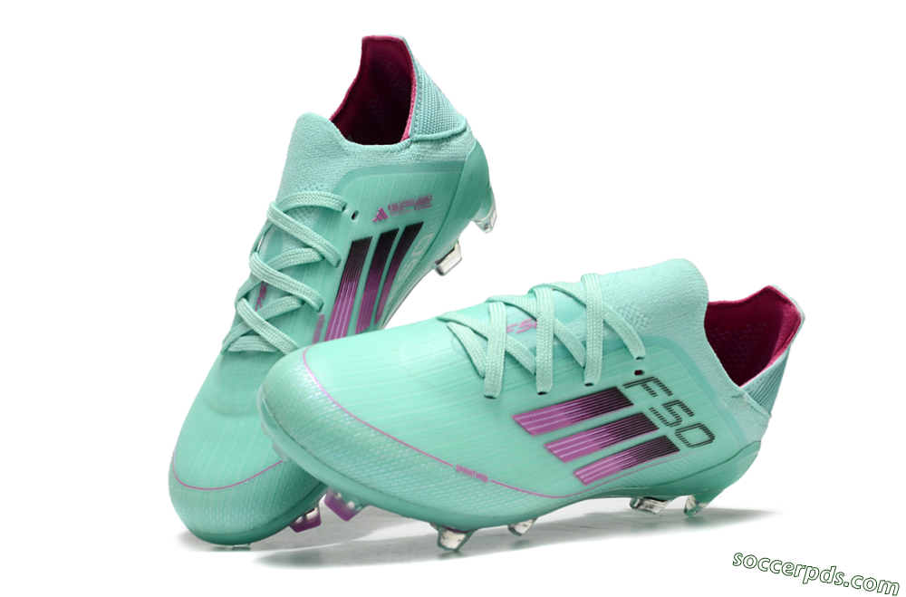 Adidas F50 Elite FG Low-Tops Football Boots - Jade/Purple/Black 3