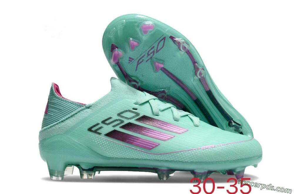 Adidas F50 Elite FG Low-Tops Football Boots - Jade/Purple/Black 1
