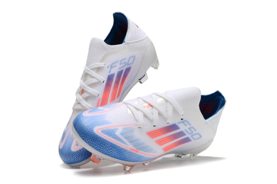 Adidas F50 Elite FG Low-Tops Football Boots - White/Blue/Red