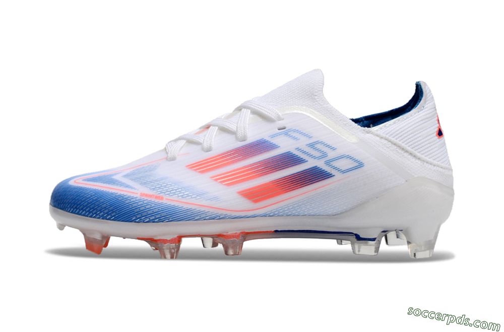 Adidas F50 Elite FG Low-Tops Football Boots - White/Blue/Red 2
