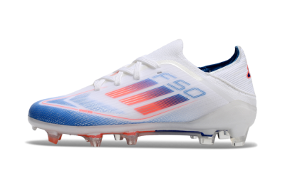 Adidas F50 Elite FG Low-Tops Football Boots - White/Blue/Red