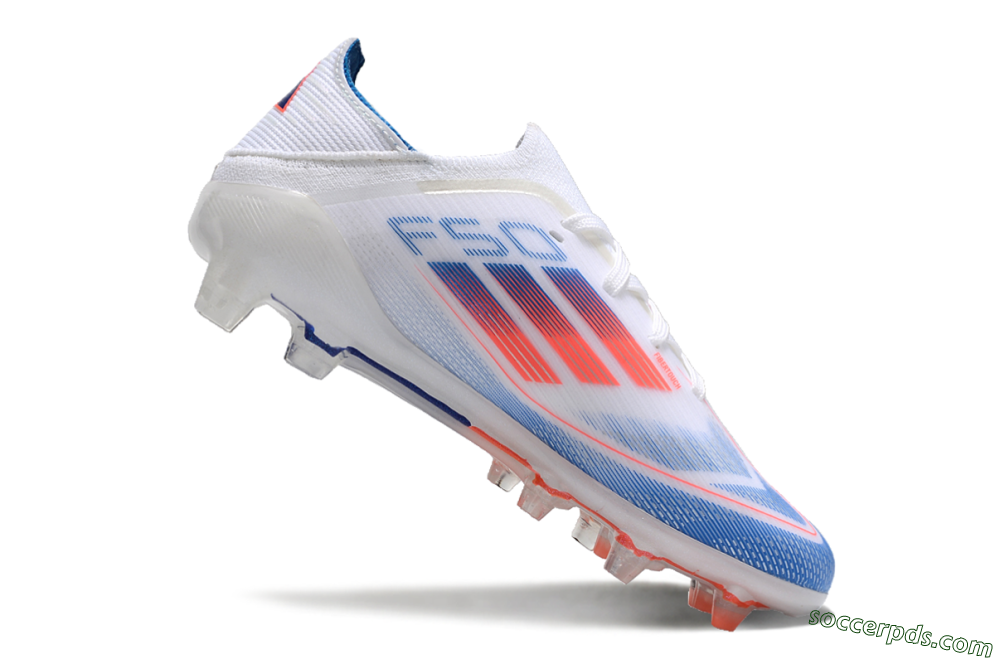 Adidas F50 Elite FG Low-Tops Football Boots - White/Blue/Red 4