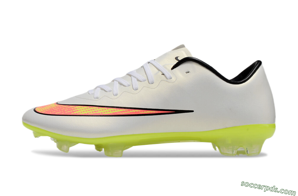 Nike Mercurial Vapor 10 FG Low-Tops Football Boots - Beige/Red/Yellow 2