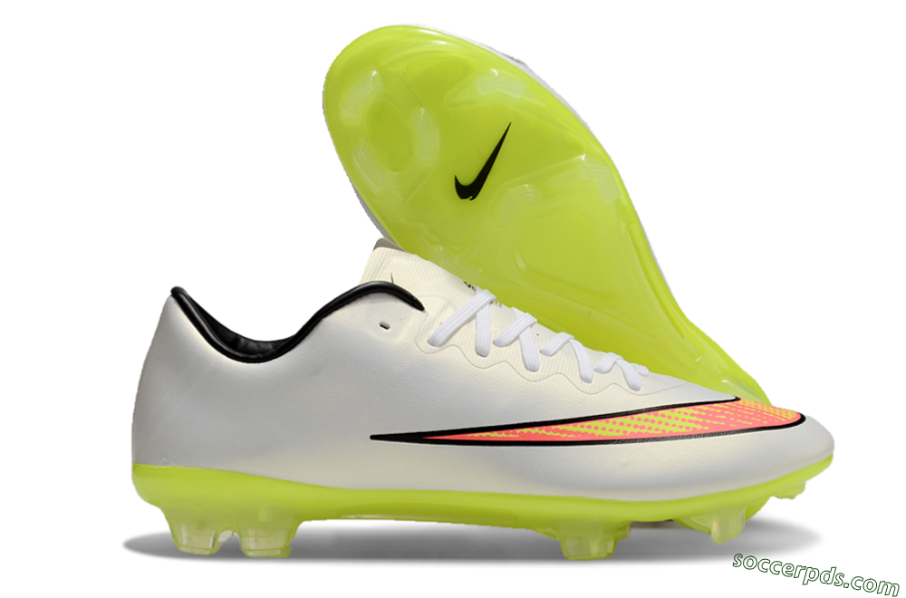 Nike Mercurial Vapor 10 FG Low-Tops Football Boots - Beige/Red/Yellow 1
