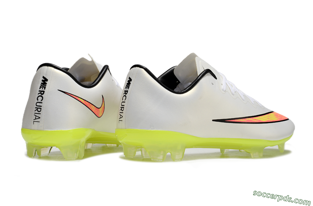 Nike Mercurial Vapor 10 FG Low-Tops Football Boots - Beige/Red/Yellow 6