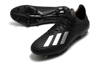 Adidas X 19.1 FG Low-Tops Football Boots - Black/White/Blue