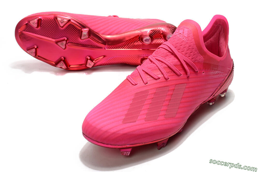 Adidas X 19.1 FG Low-Tops Football Boots - Pink/Red/Gold 3