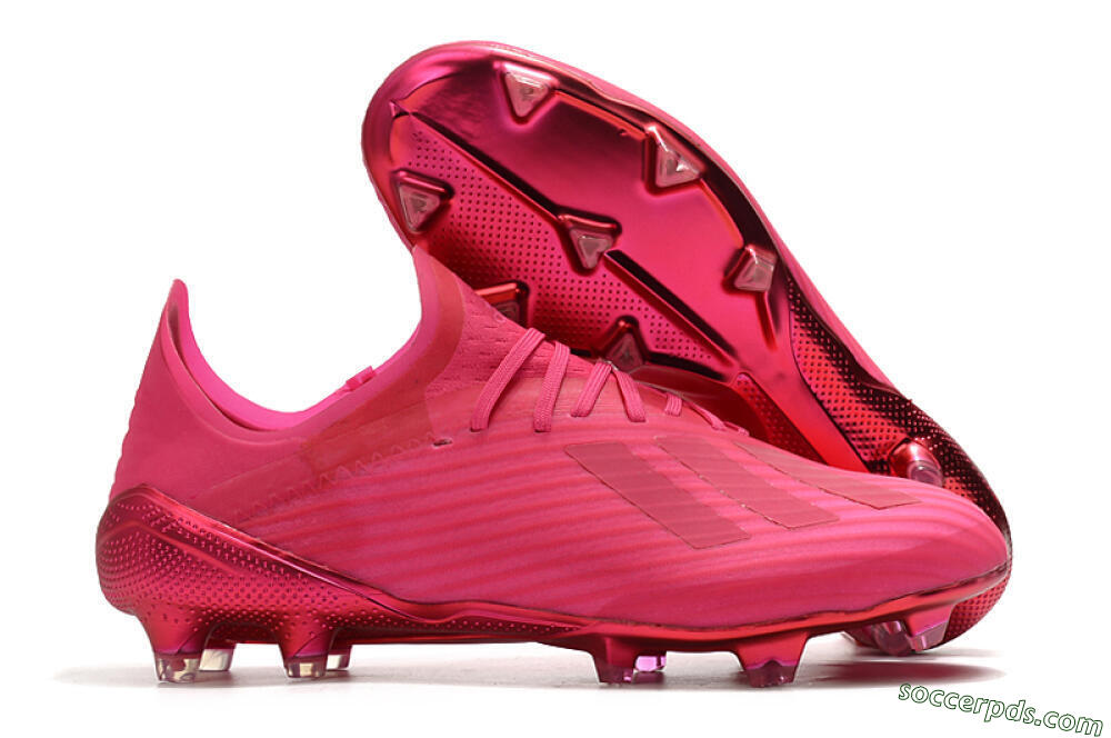 Adidas X 19.1 FG Low-Tops Football Boots - Pink/Red/Gold 1