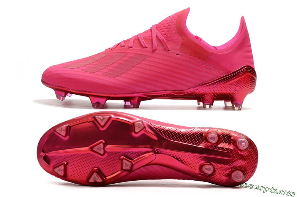 Adidas X 19.1 FG Low-Tops Football Boots - Pink/Red/Gold 0
