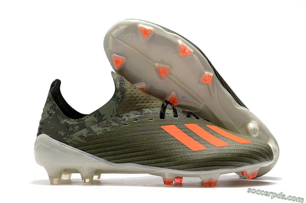 Adidas X 19.1 FG Low-Tops Football Boots - Green/Orange/White 1