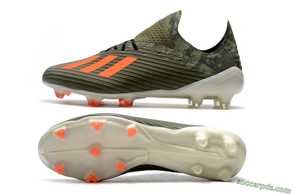 Adidas X 19.1 FG Low-Tops Football Boots - Green/Orange/White 0