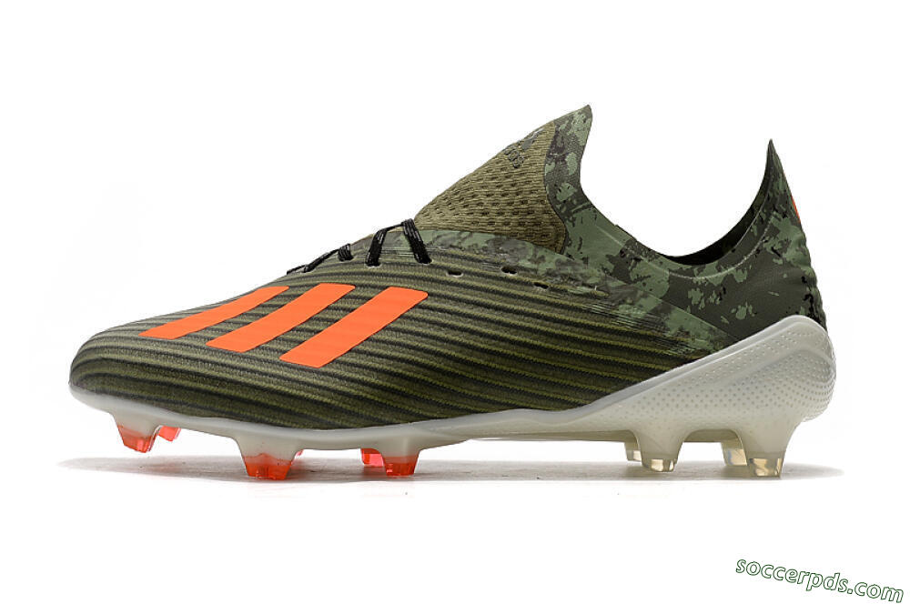 Adidas X 19.1 FG Low-Tops Football Boots - Green/Orange/White 2