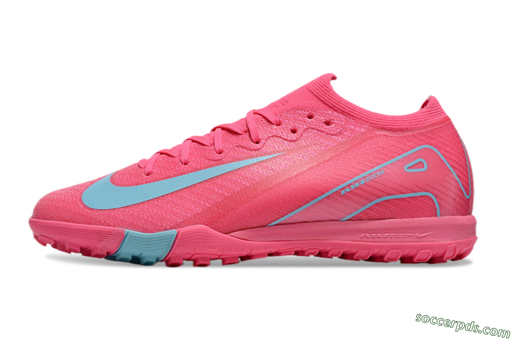 Nike Air Zoom Mercurial Vapor 16 Elite TF Low-Tops Football Shoes - Pink/Red/Jade 1