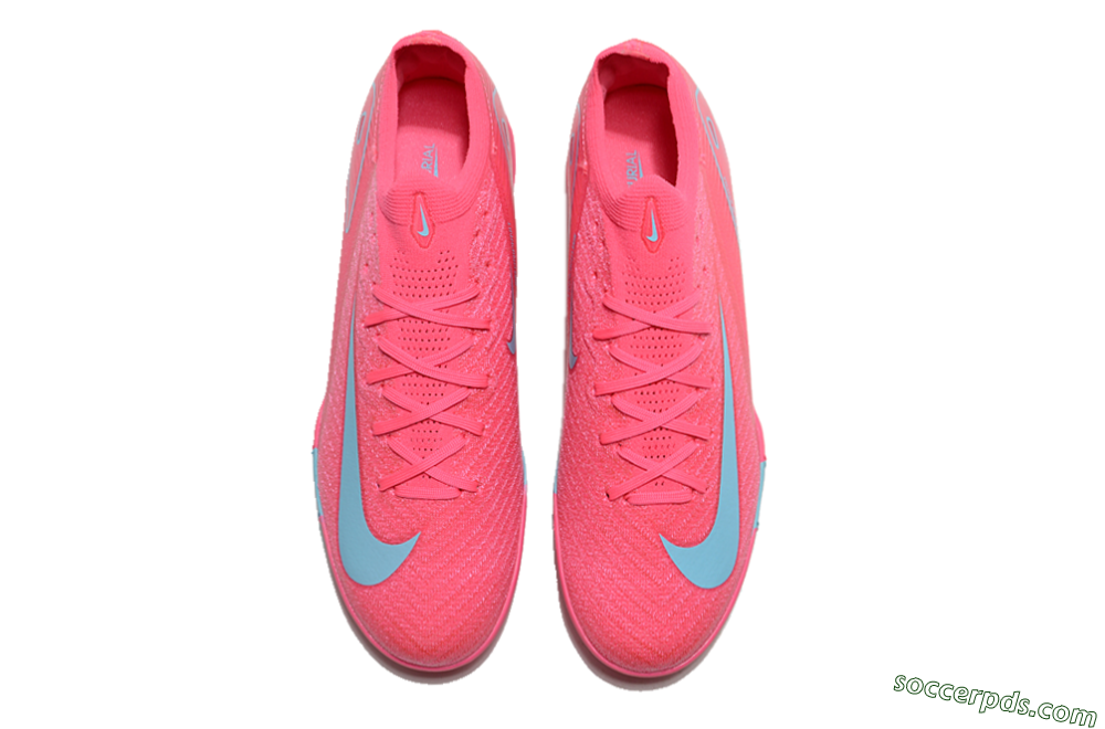 Nike Air Zoom Mercurial Vapor 16 Elite TF Low-Tops Football Shoes - Pink/Red/Jade 3