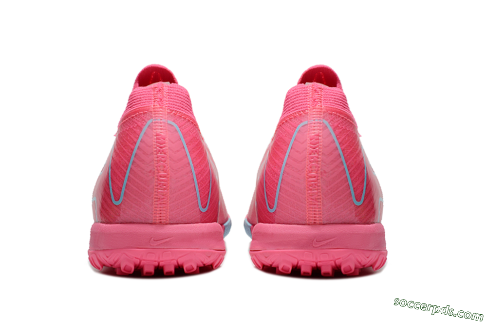 Nike Air Zoom Mercurial Vapor 16 Elite TF Low-Tops Football Shoes - Pink/Red/Jade 4