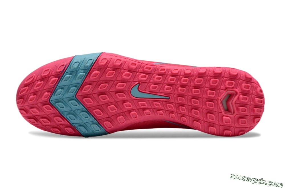 Nike Air Zoom Mercurial Vapor 16 Elite TF Low-Tops Football Shoes - Pink/Red/Jade 5