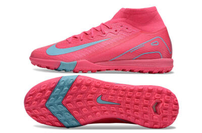 Nike Air Zoom Mercurial Superfly 10 Elite TF High-Tops Football Shoes - Pink/Red/Jade