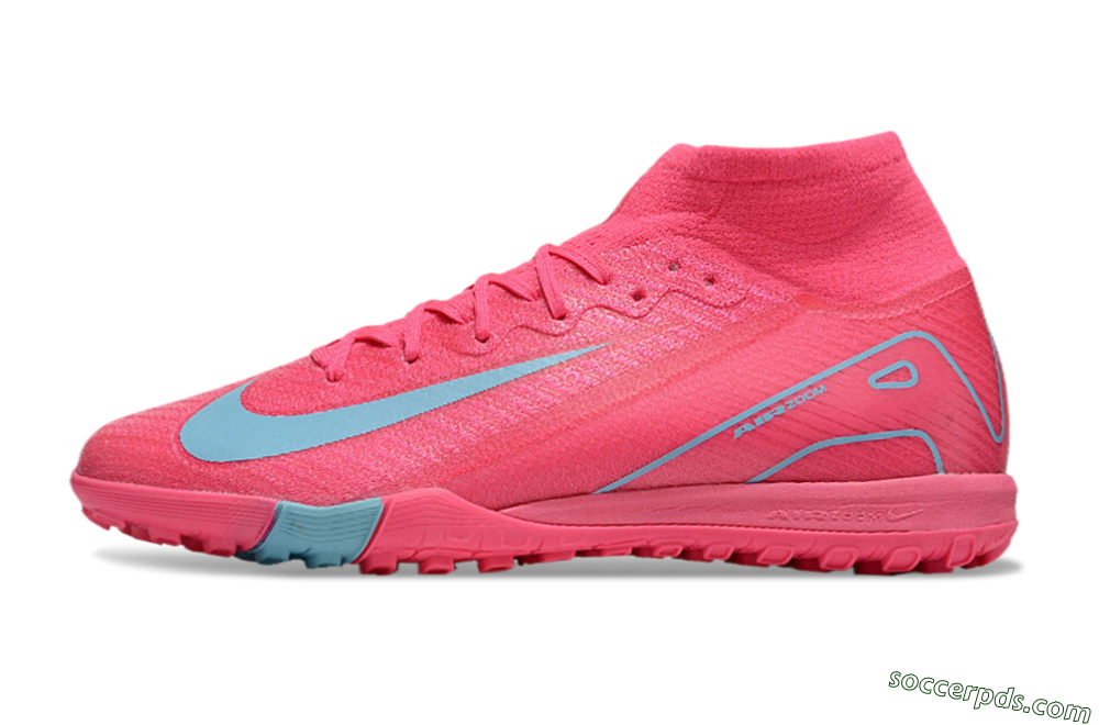 Nike Air Zoom Mercurial Superfly 10 Elite TF High-Tops Football Shoes - Pink/Red/Jade 1