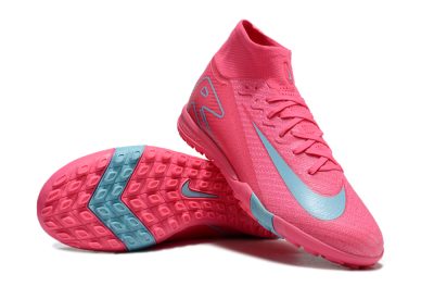Nike Air Zoom Mercurial Superfly 10 Elite TF High-Tops Football Shoes - Pink/Red/Jade