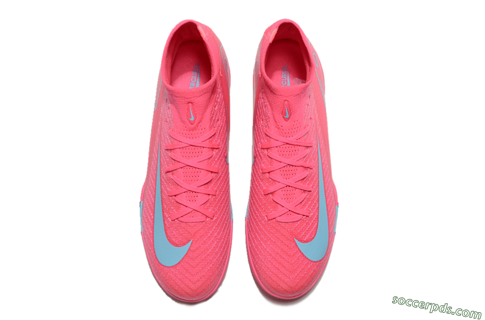 Nike Air Zoom Mercurial Superfly 10 Elite TF High-Tops Football Shoes - Pink/Red/Jade 3