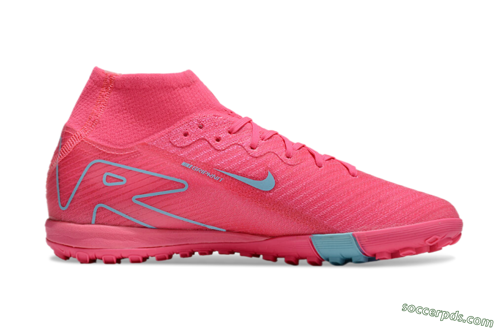 Nike Air Zoom Mercurial Superfly 10 Elite TF High-Tops Football Shoes - Pink/Red/Jade 6