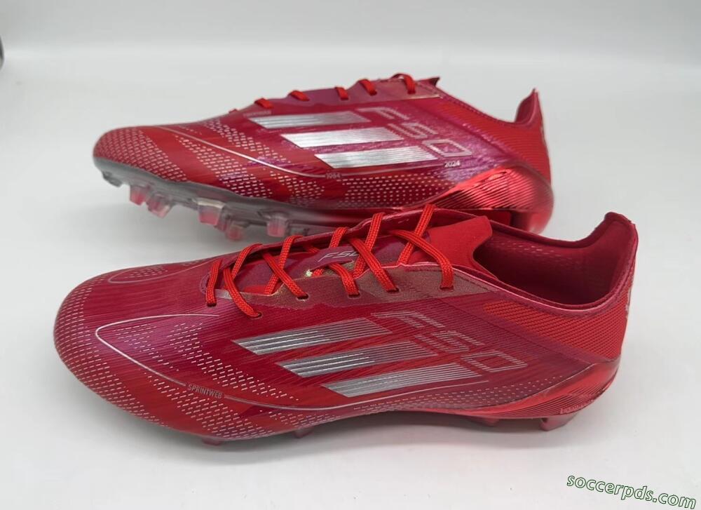 Adidas F50 Elite FG Low-Tops Football Boots - Red/Silver/White