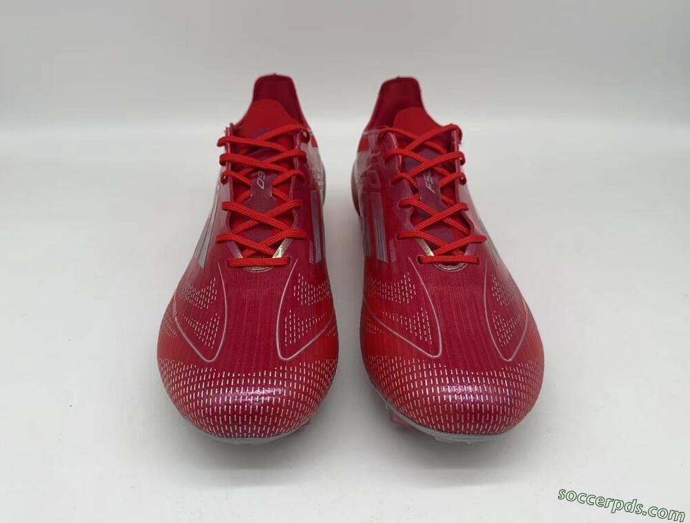 Adidas F50 Elite FG Low-Tops Football Boots - Red/Silver/White